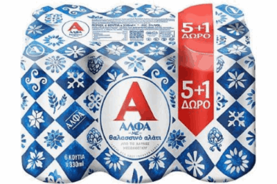 ΑΛΦΑ ΜΕ ΑΛΑΤΙ ΚΟΥΤΙ 330ML (5+1)
